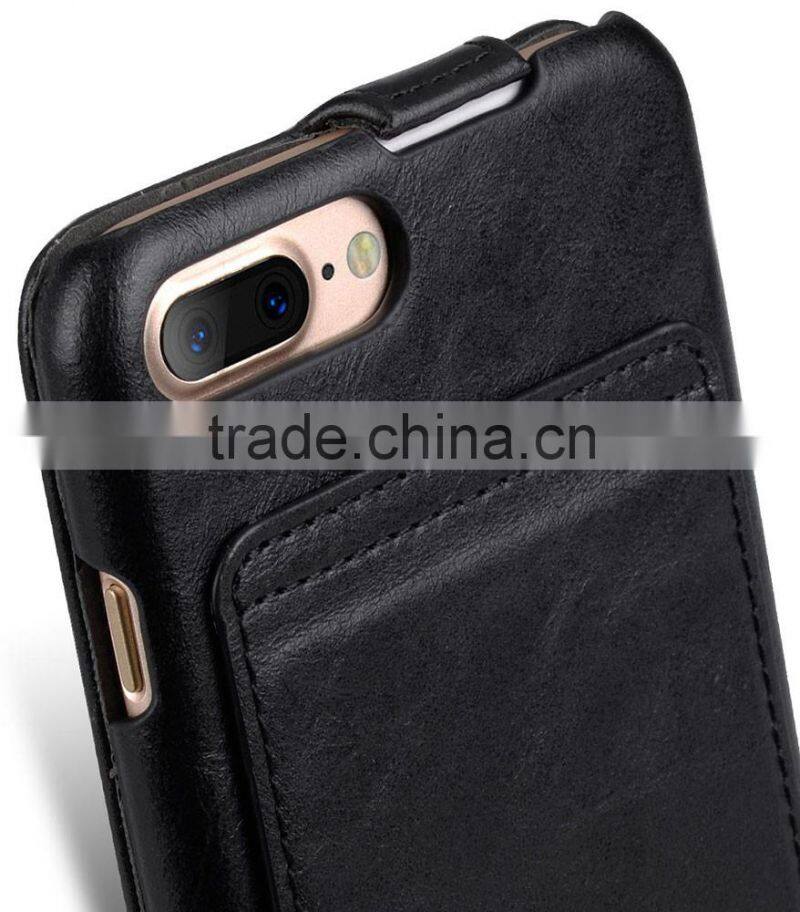 2016 Flip Cover Black Card Slot MOBILE PHONE COVER PU Leather Case for Apple iPhone 7 Plus (5.5")