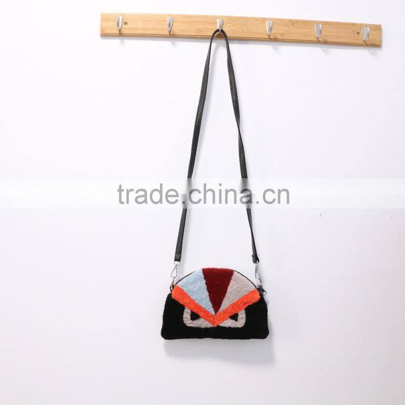 2016 new design factory shearing sheep fur bag