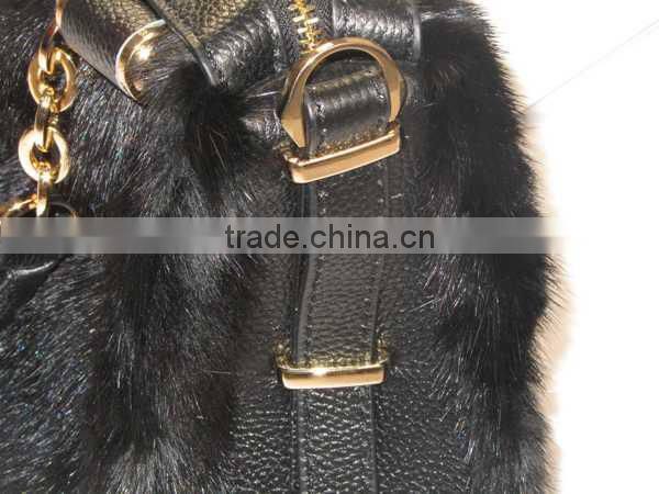 015 New trendy women's fashionable high quality fox fur bags