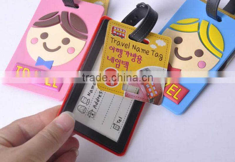 2014 promotional fancy gift custom 3d pvc luggage tag