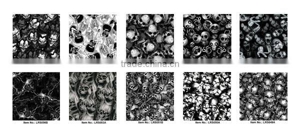 A3 skull film box Package Liquid Image water transfer printing film patterns hydrographic film hydro dipping film NO.A3SK10V1
