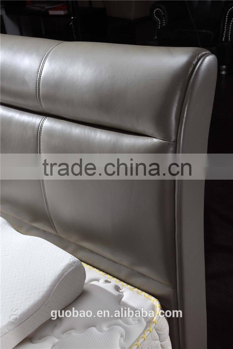 G6631 home bedroom furniture/soft bed with storage drawers/latest leather bed designs with storage drawers