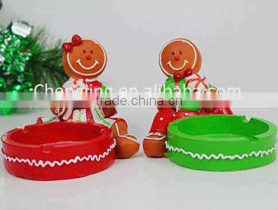 gingerbread man Christmas Polyresin ashtray