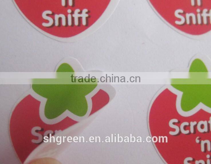 Art paper size&care sticker printing labels