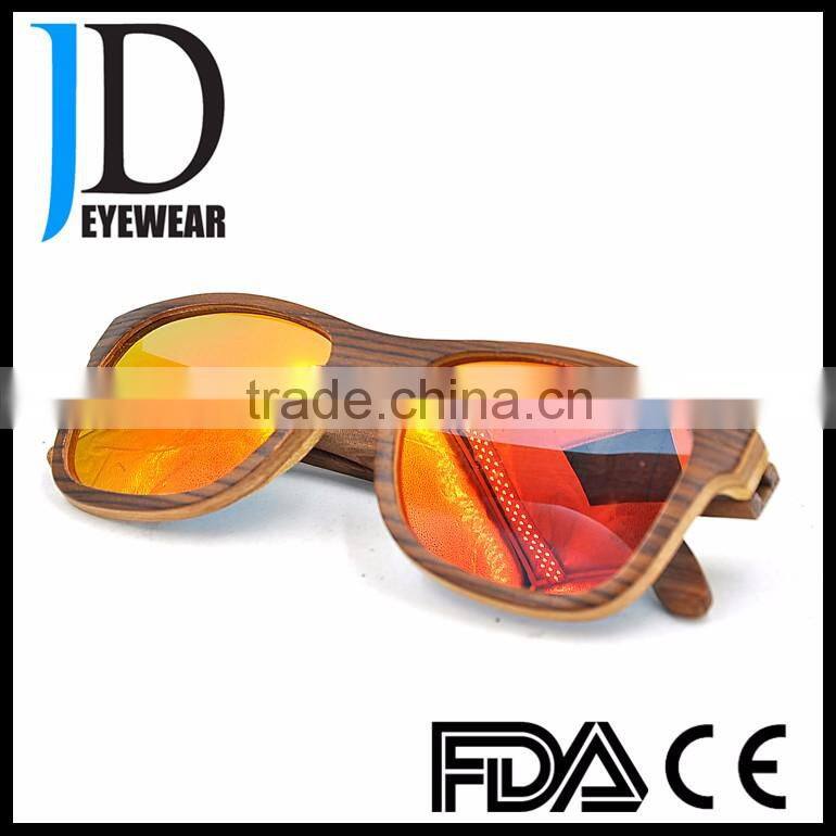 Italy Design Wood Frame Cat.3 UV400 Polarized Sunglasses
