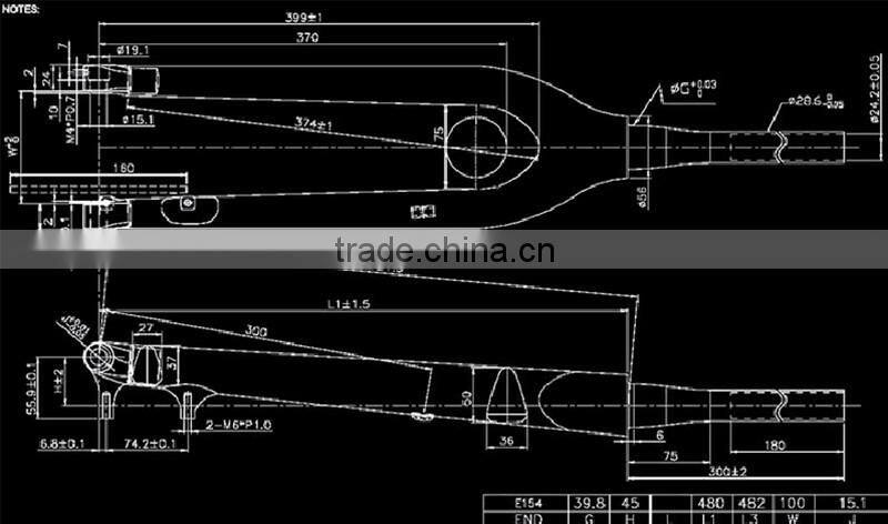 2016 NEW 29er mountain bike carbon MTB fork, Toray T800 carbon fiber fork disc brake with 15mm axle rod mtb carbon forks
