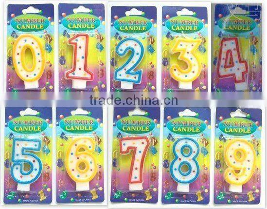 Wholesale Polka Dot Number Candle, available in 1 2 3 4 5 6 7 8 9 0 Kids Birthday Partyware Party Supplies