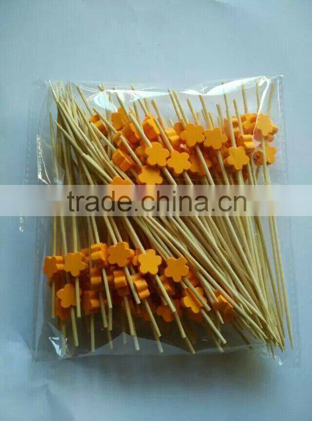 High Quality fruit pick 12cm length many color heart pettern