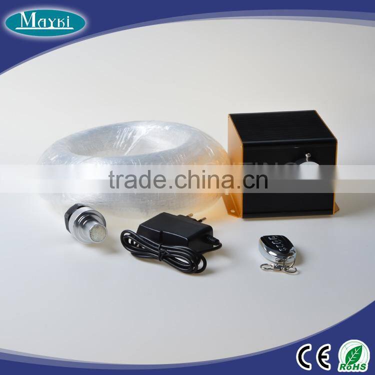 2016 12v led fiber optic light kit with RGBW color changing projector and PMMA opticcal fibre