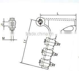 Bolted strain clamp Aluminum