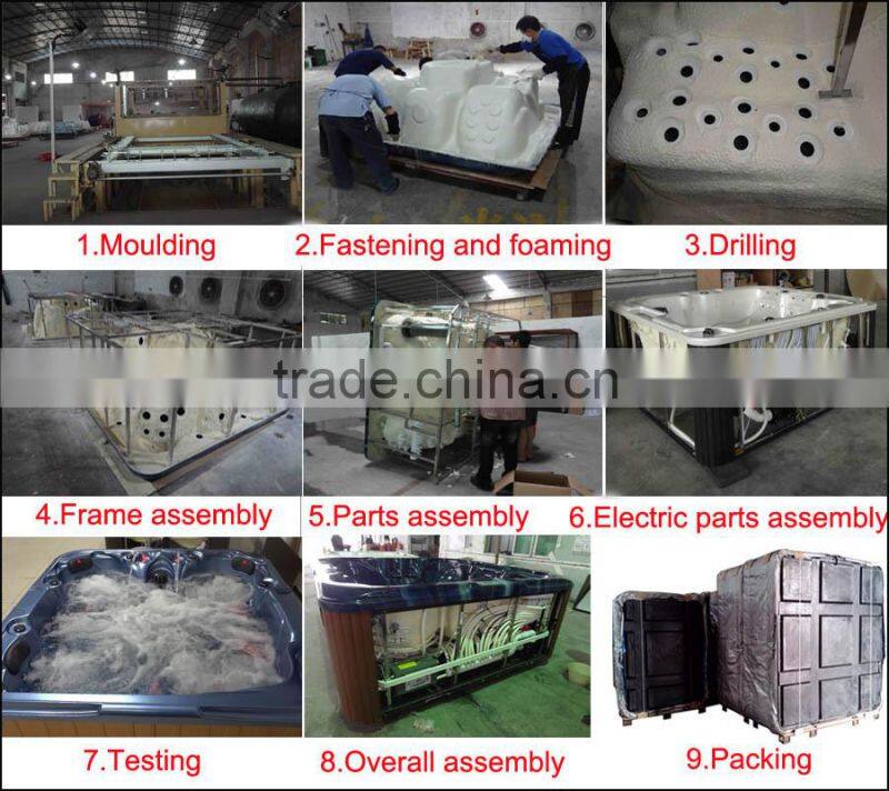 Home use 7 persons outdoor spa with whirlpool