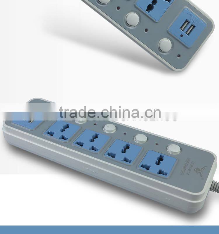 multi electrical universal usb 2 gang extension socket power strip