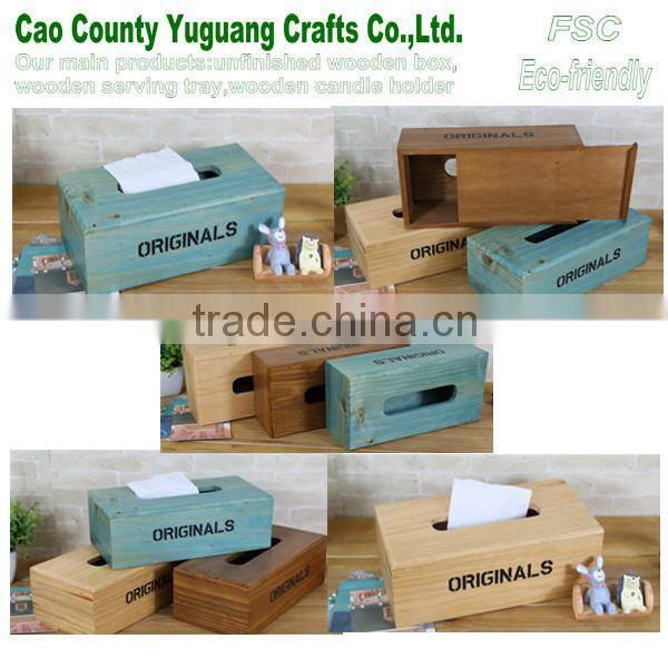 dining room paper wood box,living room paper box,pine paper extraction box