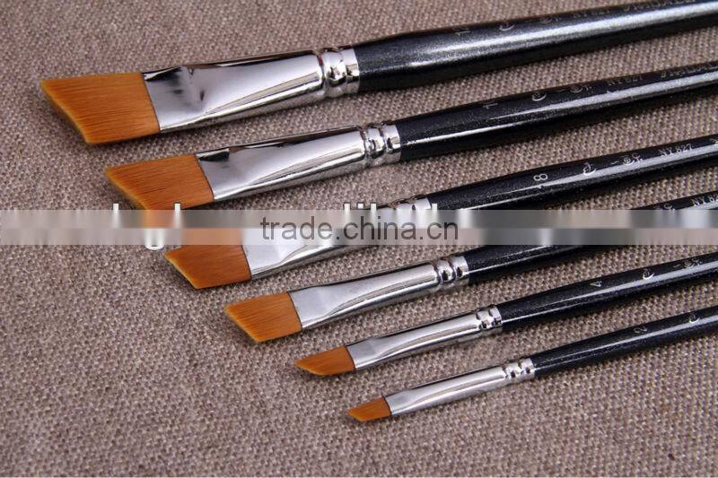 Short handle oil paint and acrylic paint brush set