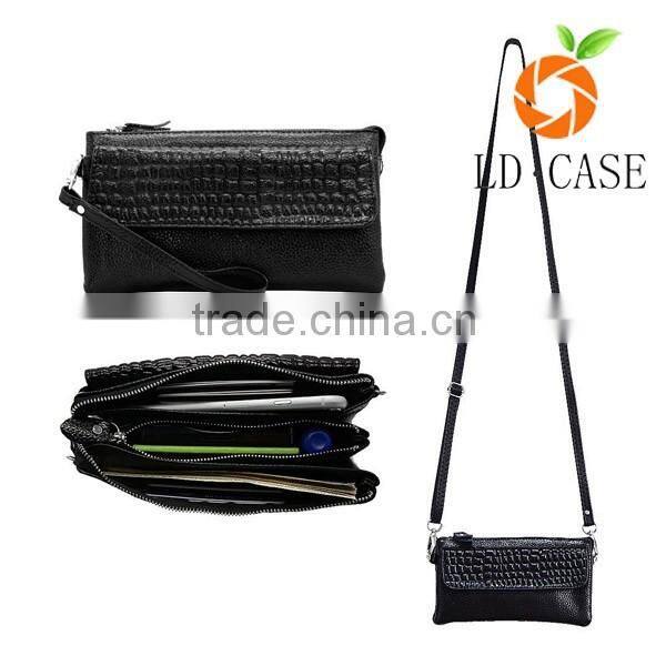 vintage handmade genuine leather phone bag for women, small leather shoulder bag