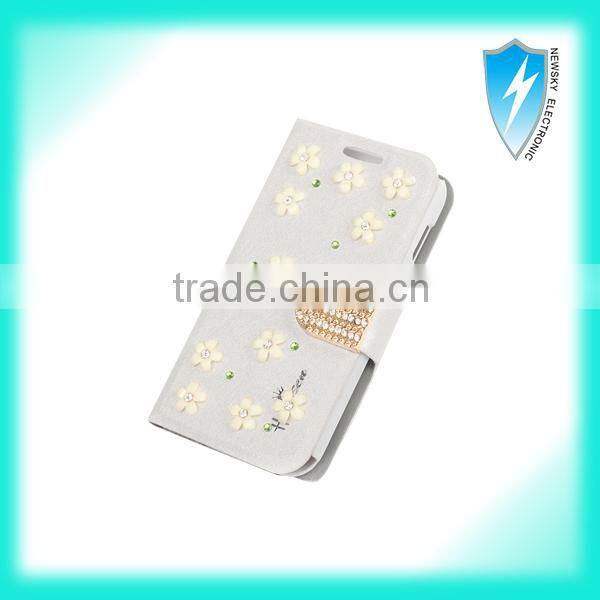 New product Diamond wallet Case for iPhone 6, phone case for iphone 6 with card holder