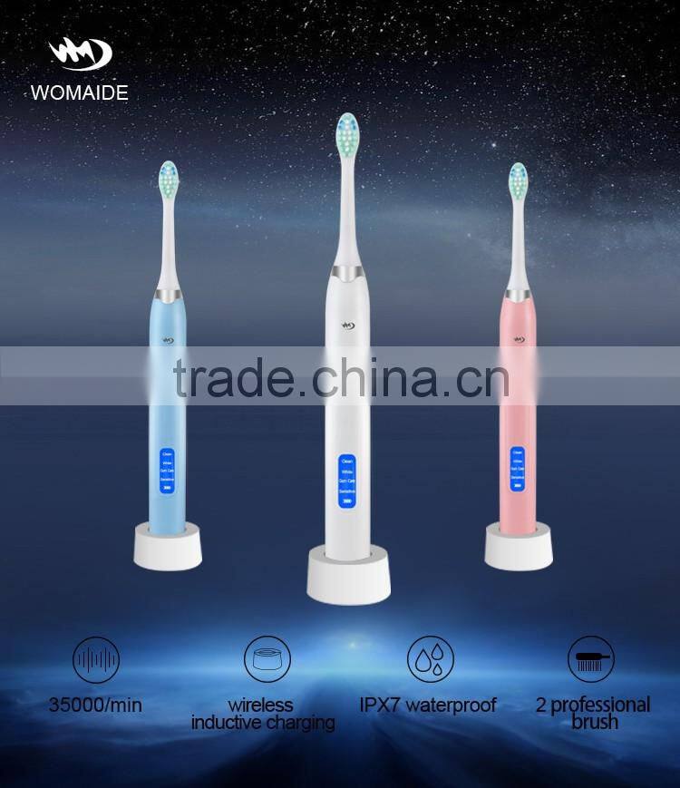 The Best Rated High Rotating Speed Battery chargeable LED Personalized Electric Toothbrush with Double Heads