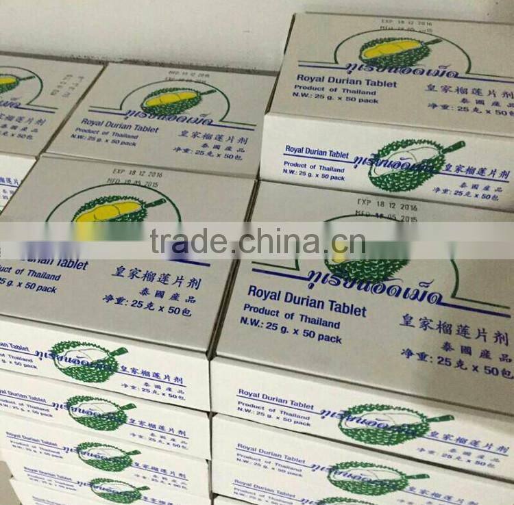 Thai tastes great durian tablets mix milk sweet candy premium natural produce of Thailand finest healthy desserts good taste