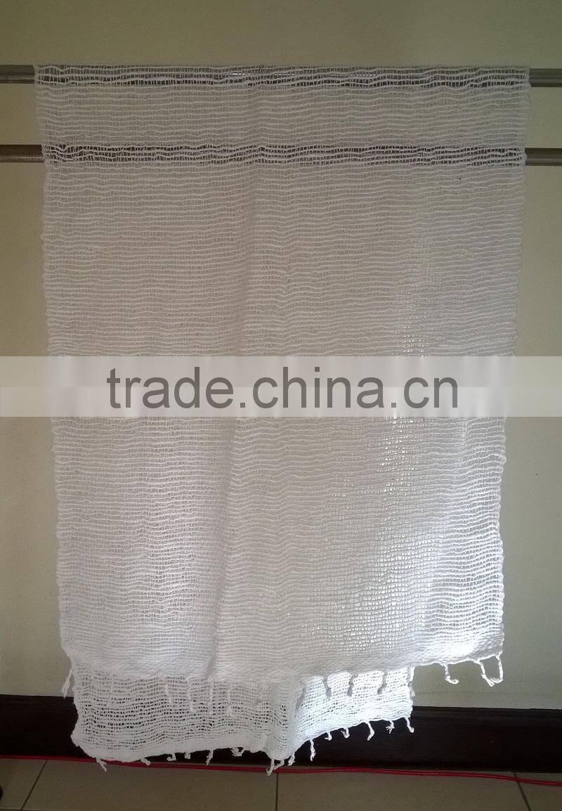 White Scarf and Shawl Genuine Naturally Dyed Colour Handmade Handcraft Weaving Scarfs & Shawls from Thailand