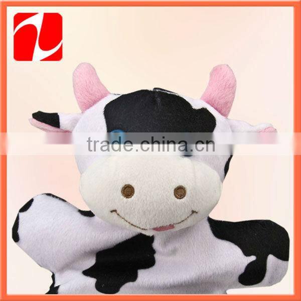 Custom cow plush puppet/plush finger puppet