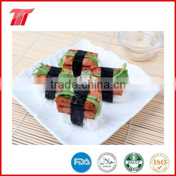 Organic and health luncheon meat in tins with easy open