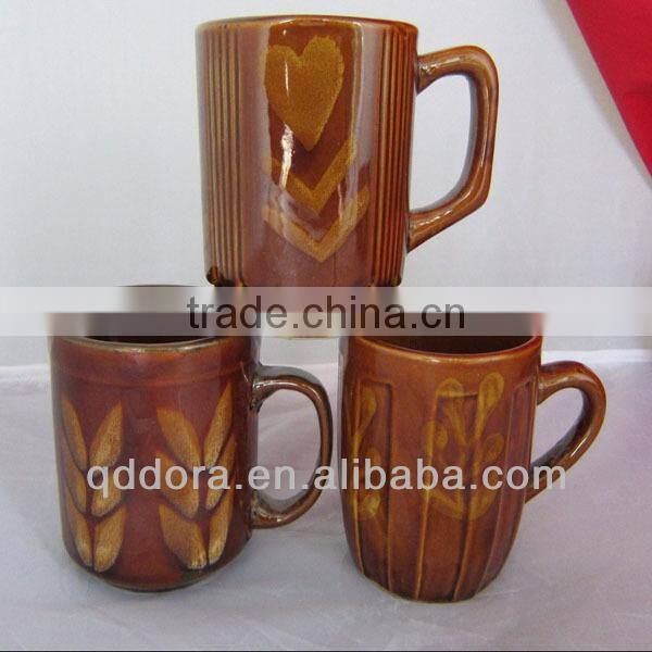 stoneware mug , zebra coffee mug, brown mugs