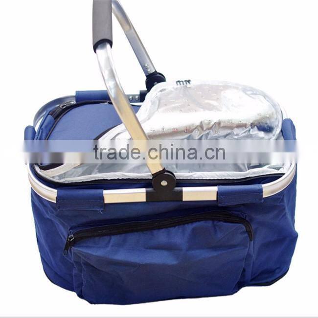 Hot sale recyclable durable lovely foldable picnic basket