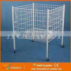2016 Chinese newly design supermarket basket with wheels shopping cart cost for sale
