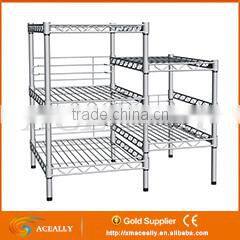 2016 Chinese newly design supermarket basket with wheels shopping cart cost for sale