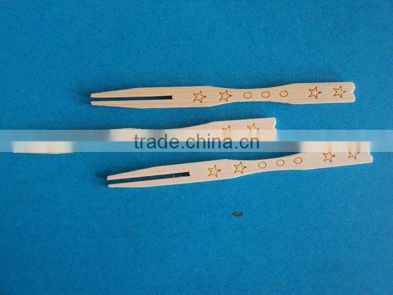 disposable hot sell 100% natural bamboo fruit fork