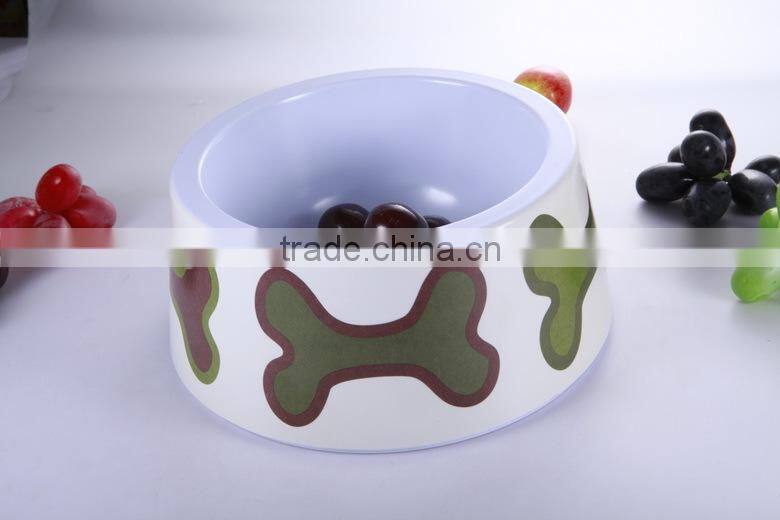 High quality puppy dog melamine slow feed pet bowl dog drinking bottle
