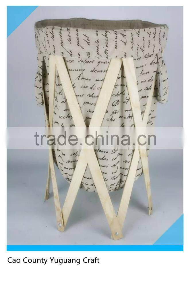 2015 New product foldable canvas laundry basket