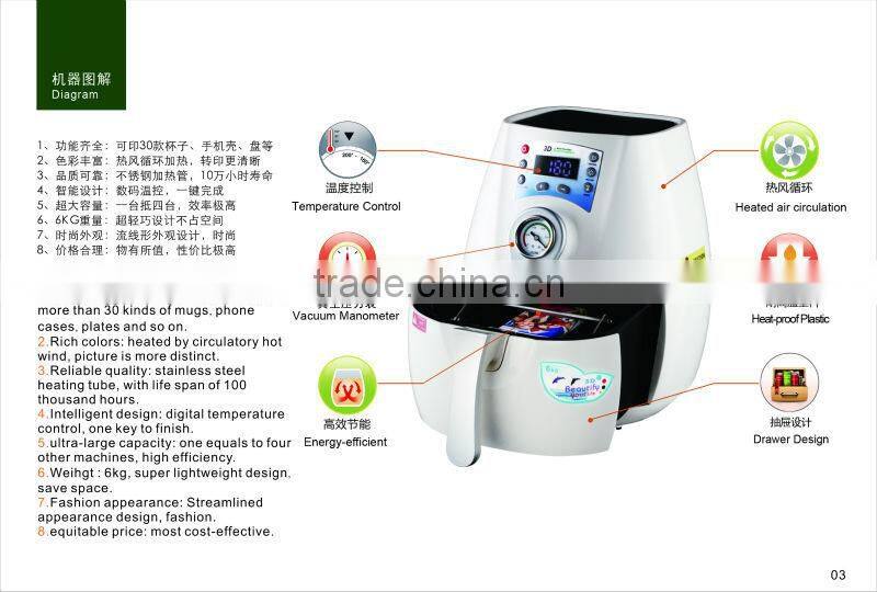 Superior Quality Hot Sale 3d vacuum heat press machine