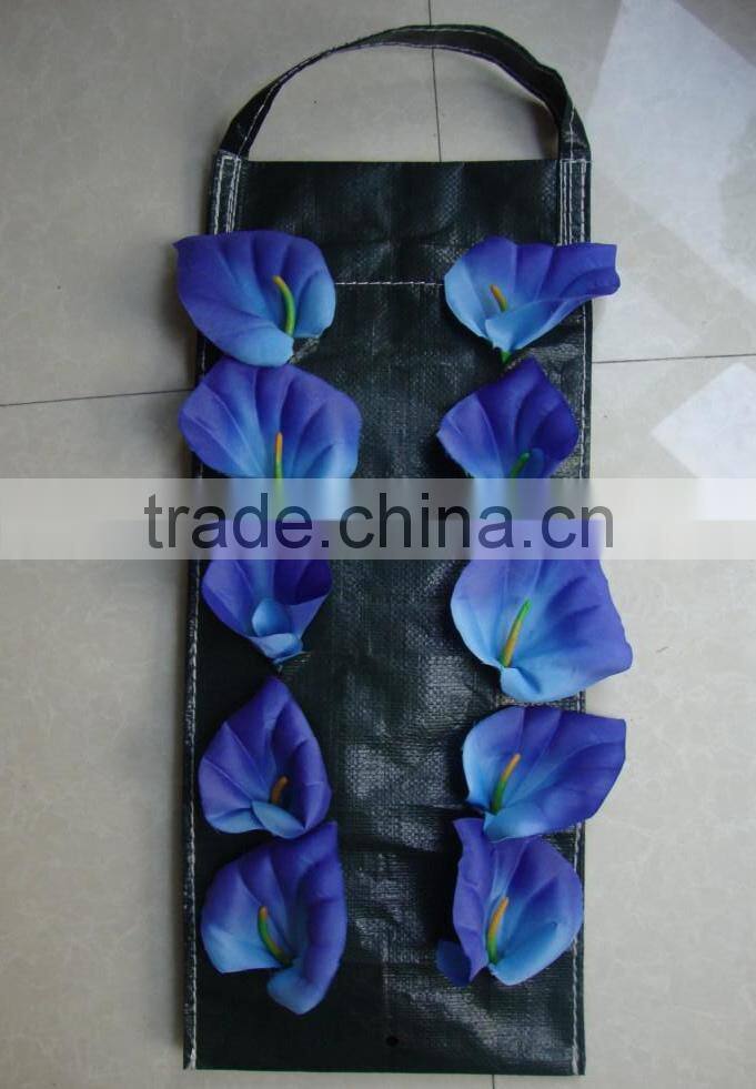 cheap vertical flower pouch with many holes garden baggrow bag holes bottom plant bag