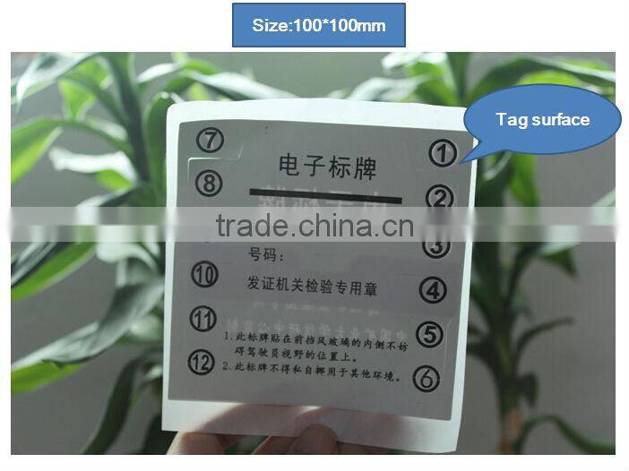 3M Strong glue long range rfid car sticker for windshield