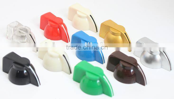 Black Chicken Head Knob with Brass Insert