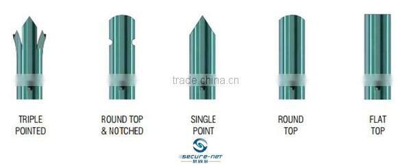 Designed factory high quality galvanized and pvc coated palisade steel fence