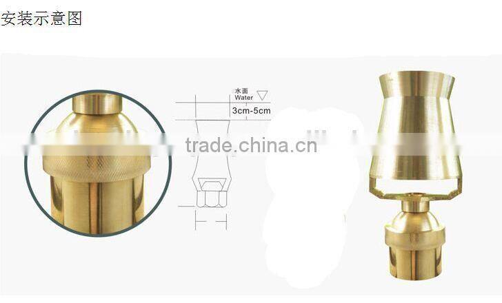 Low pressure brass fountain spray nozzle