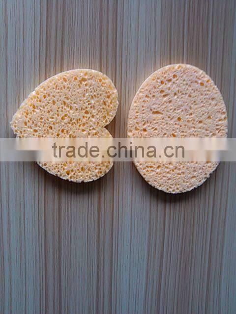 oval shaped cellulose face puff