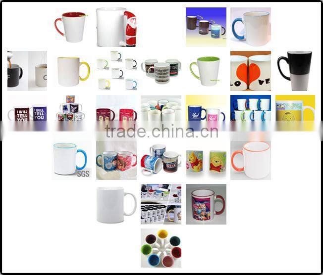 Auplex Guangdong Ceramic Sublimation Inner Colorful Mug with printing coating