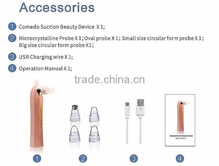 2017 Hot multifunction exfoliator vacuum blackhead remover for face