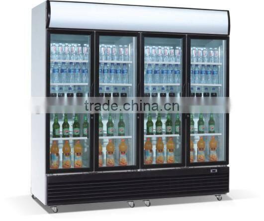 Hot sales 3 door beverage Supermarket Display Freezer(ZQR-1200)