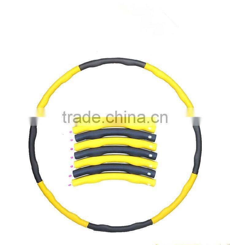 6/7/8sections detachable adjustable size hula hoop/Foam Weighted Fitness Hula Hoop