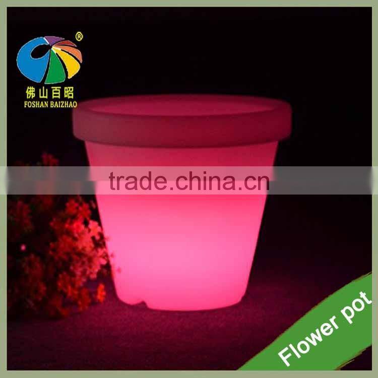 alibaba foshan electronic waterproof led pots night illuminated flower pots with lithium battery