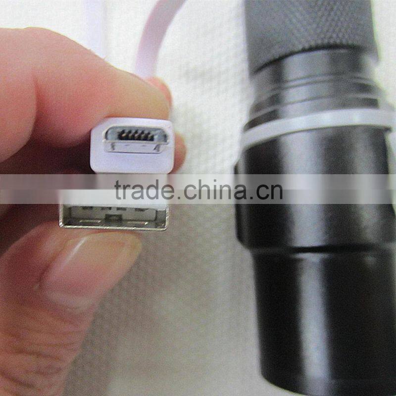 Multifunction 3 Modes Rechargeable Zoom Flashlight Torch Light