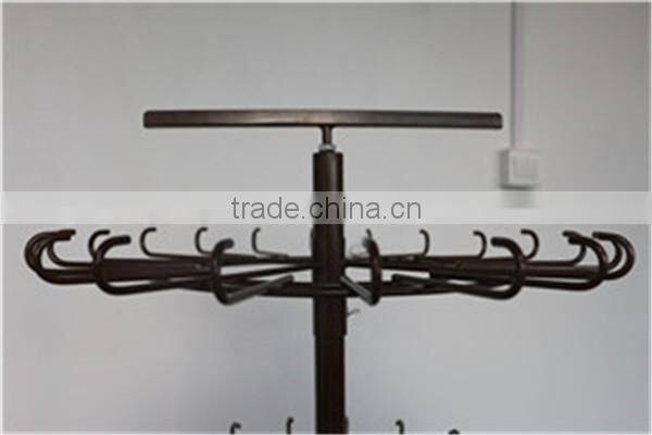 Multi-tier Rotating Free-standing Metal Hanging Hook Rack
