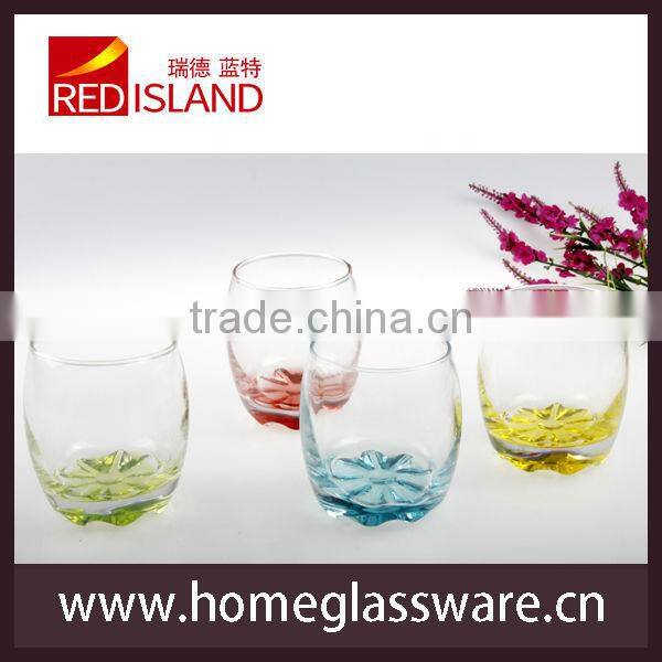 colorful egg cup Glass Drinking Glasses Water Tumblers