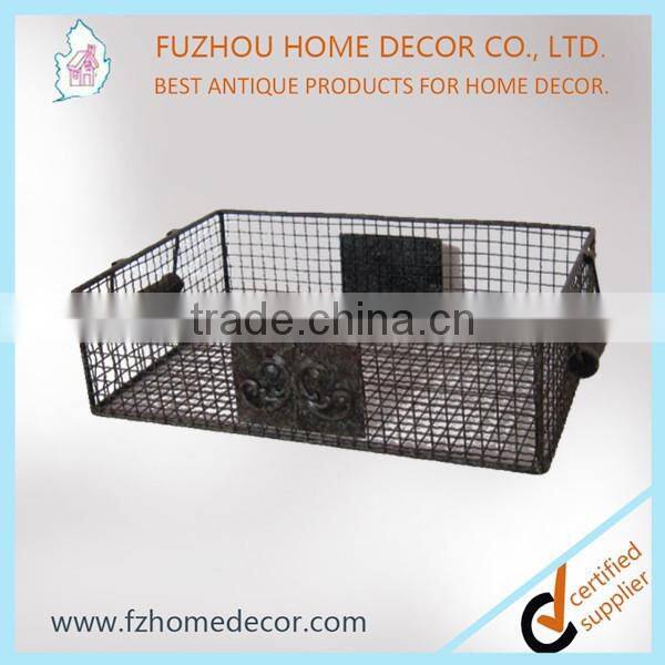 hanging wire frame shelf with colorful cube sets