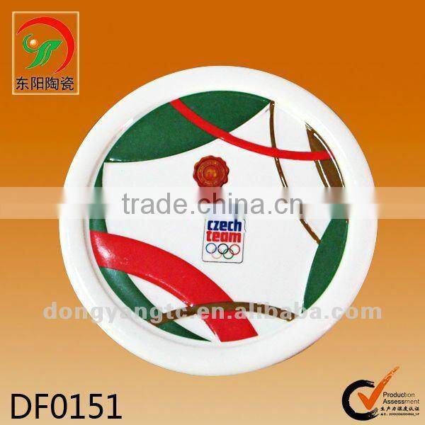 Hotsale High quality Thermal transfer printed decal durable ceramic pot holder, drink cup mat