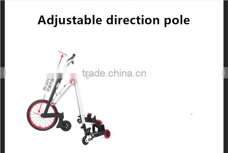 Newest Model Four wheel Roller Skating Shoes bike Folding Four wheel Skating Bike with Roller Skating Shoes For Adult